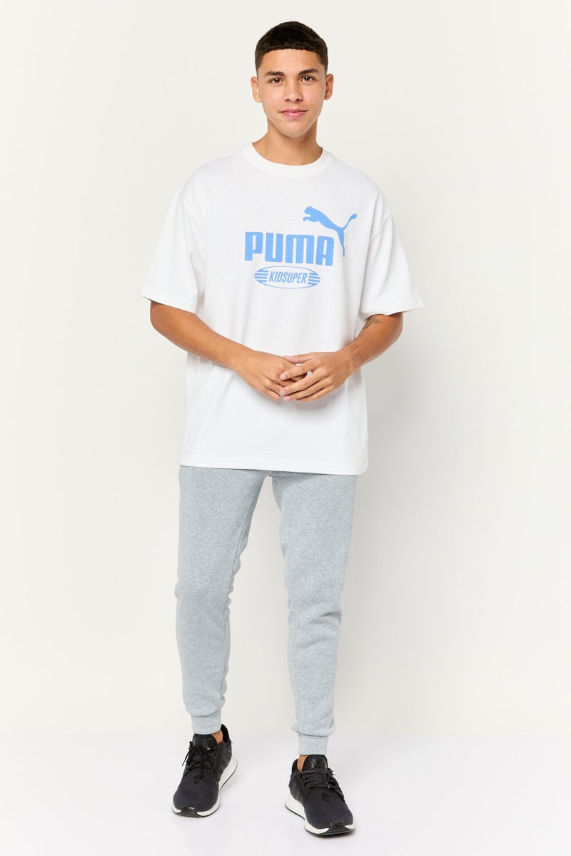 Puma x KidSuper Men Sportswear Fit Short Sleeve Outdoor T-Shirts, White - Image 4